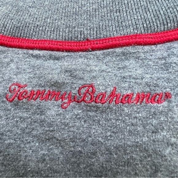 Tommy Bahama Men’s Reversible Red & Gray 1/4 Zip Pullover No Tags Apx Size Small - Picture 7 of 13